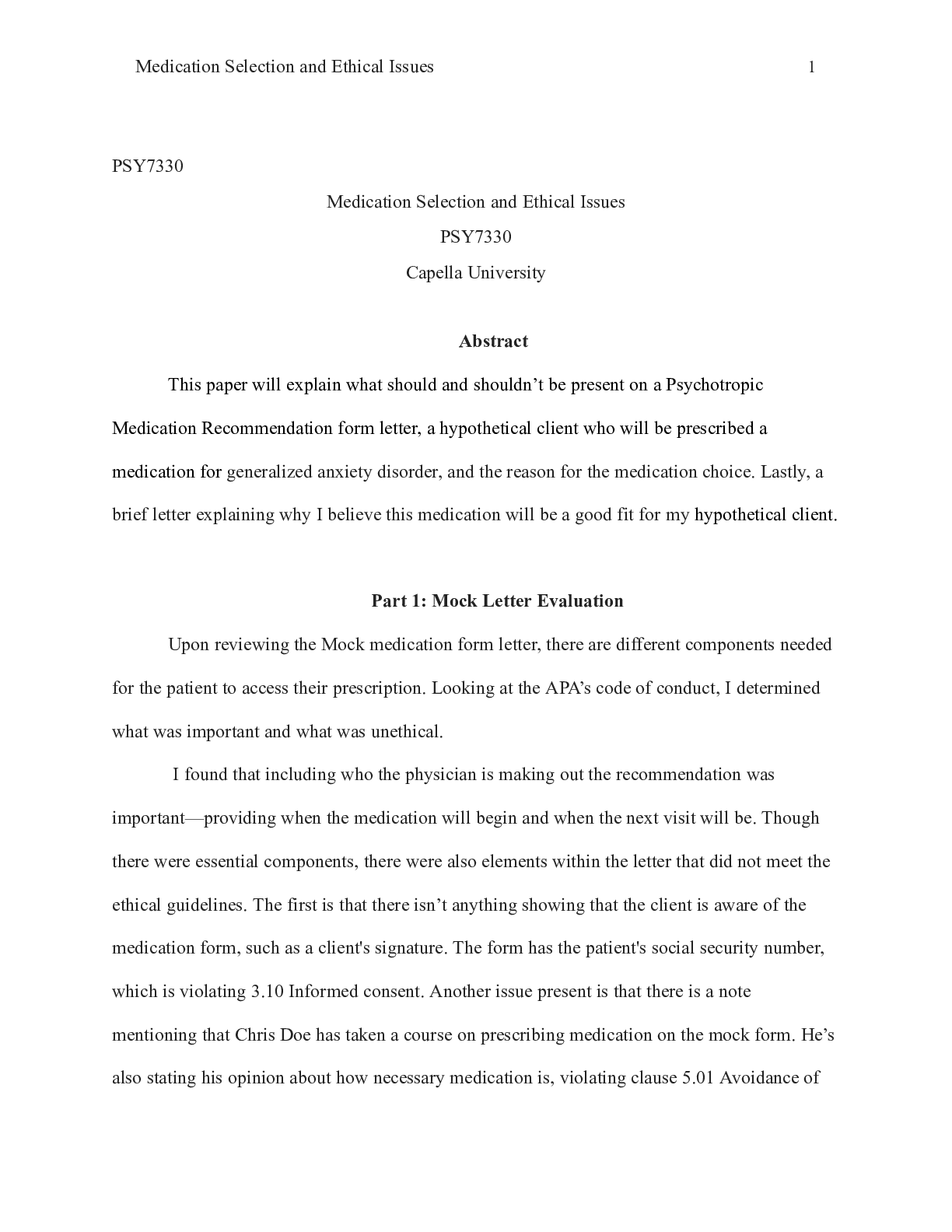 Preview image of Medication_Selection_and_Ethical_Issues_.edited.docx    PSY7330  Medication Selection and document